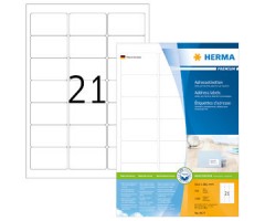 Kleebisetiketid Herma Premium - 63.5x38.1mm, 100 lehte